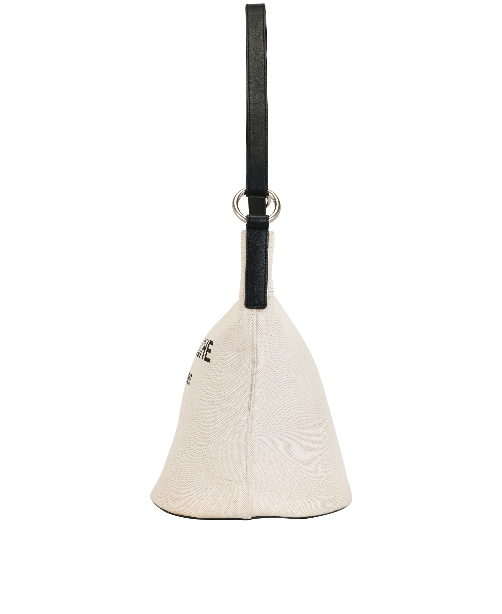 Rive Gauche Bucket Bag, &pound;650, Handbags, Cream, Canvas/Leather, Bottom view